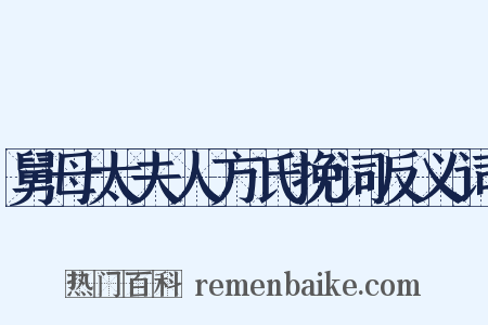 舅母太夫人方氏挽词反义词是什么意思的图片